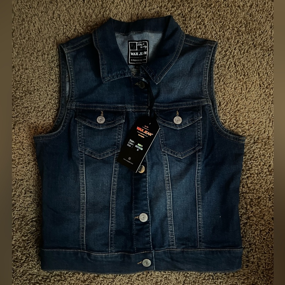 Wax Jeans Denim Vest | size M